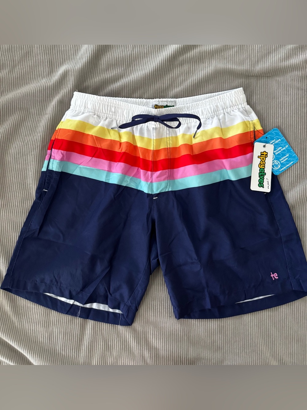 NWT Tipsy Elves Retro Ride Stretch Swim Trunks